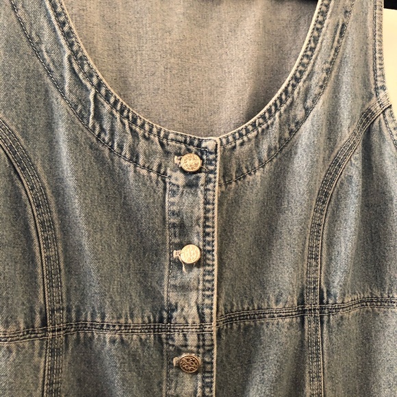 Vintage Denim Button Up Dress - Picture 4 of 11